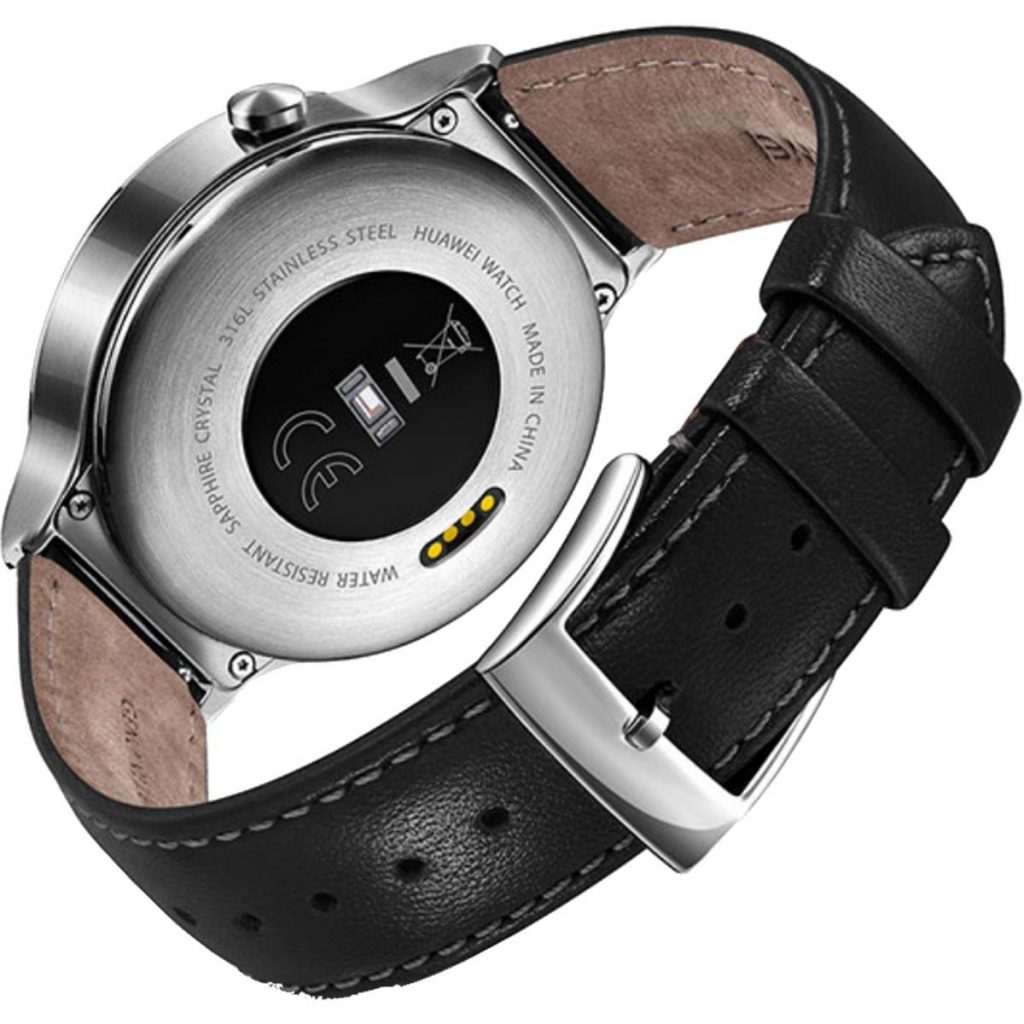 Часовник Smartwatch Huawei Watch W1, Black Leather Strap