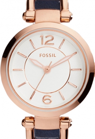Fossil Часовник в тъмносиньо и розово-златисто