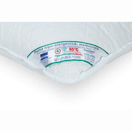 Комплект възглавници HypoallergenicMed Somnart, Ватирани, Микрофибър, 4 бр, 50x70 см, Перящ се 95°C