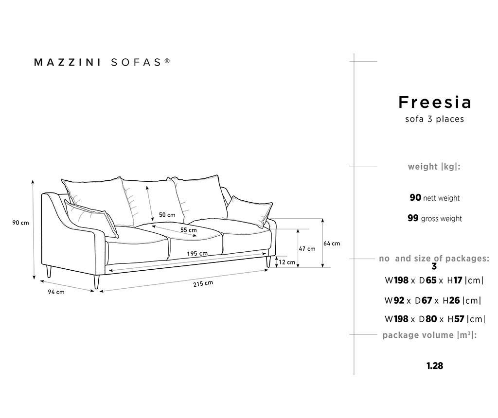 Разтегателно триместно канапе Freesia Bottle Green