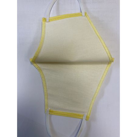 Маска от памучен плат за многократна употреба, Двуслойна, жълта