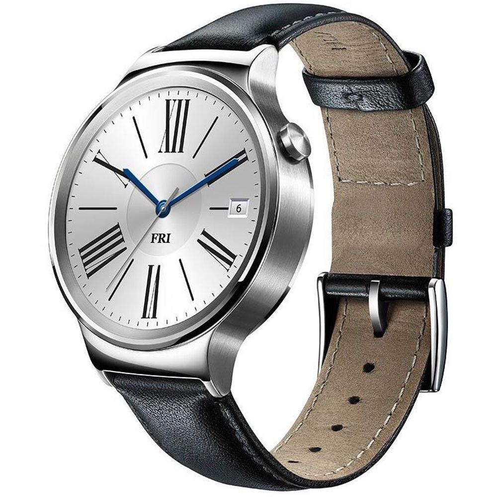 Часовник Smartwatch Huawei Watch W1, Black Leather Strap