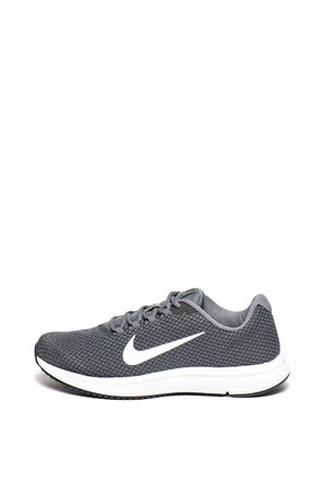 Nike, Обувки RUNALLDAY с лого, за бягане, Сив/Бял, 9.5