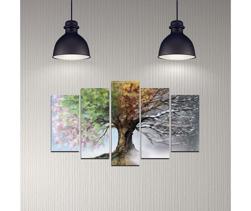 Комплект 5 картини Seasons Tree