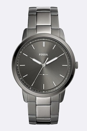 Fossil, Часовник The Minimalist с неръждаема стомана, Тъмносребрист