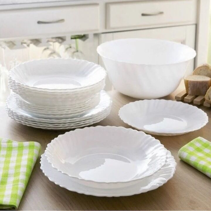 Сервиз за хранене Luminarc Feston, 19 части, Бял